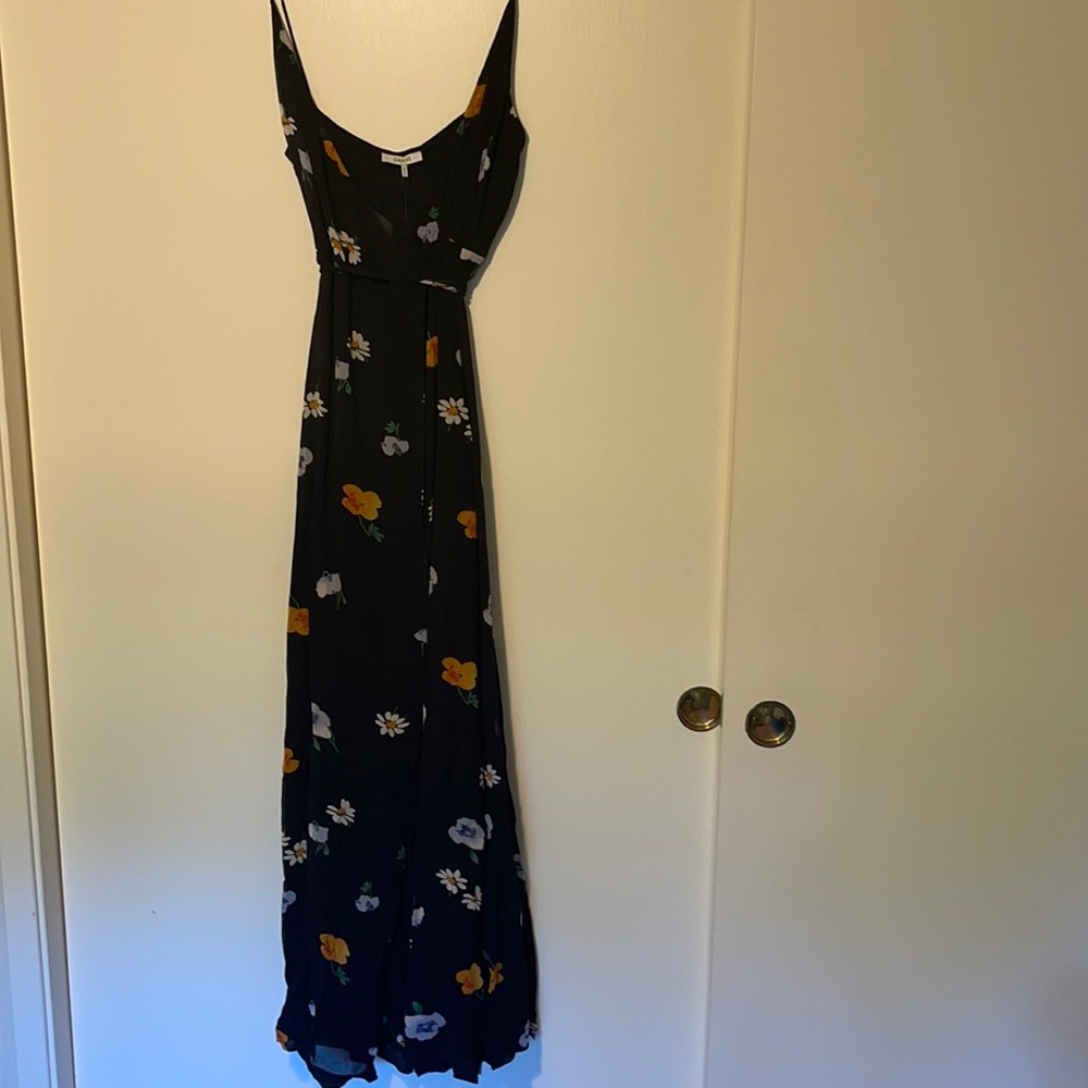Ganni Floral print maxi dress wrap sz 6